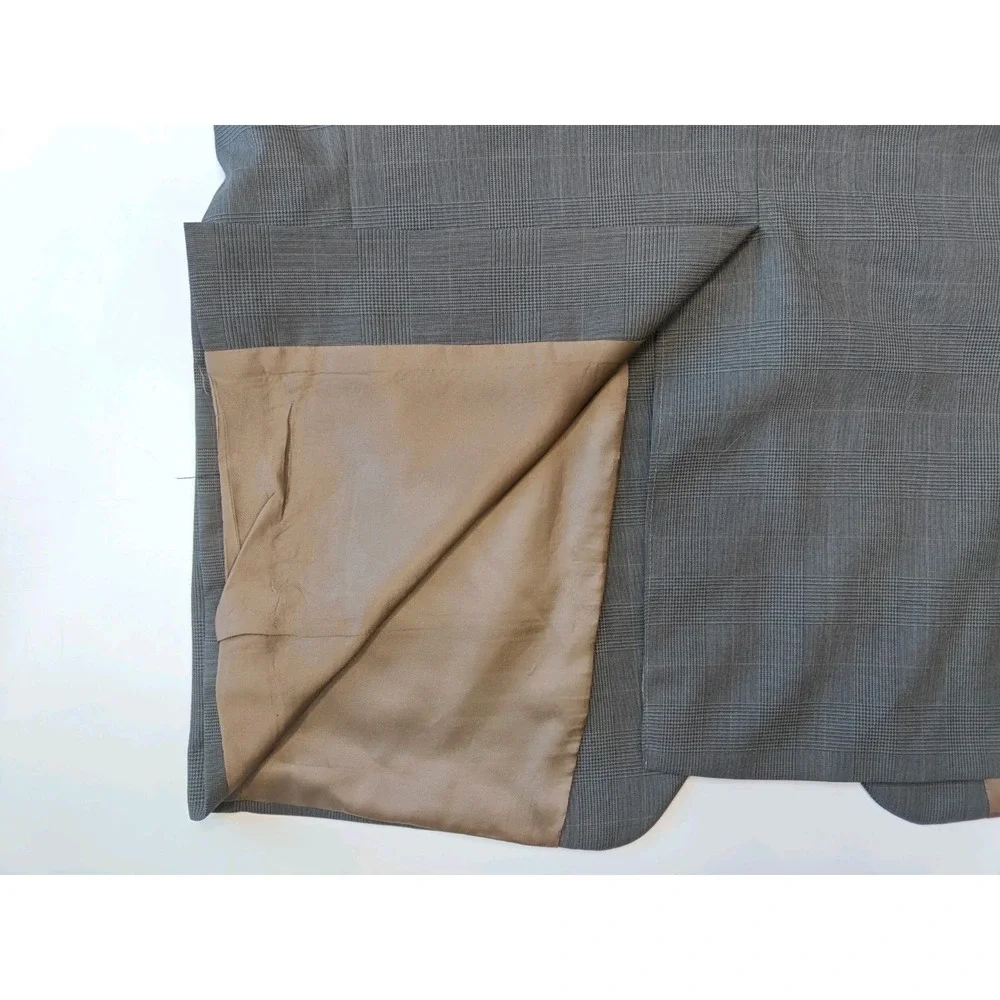 Chaps Ralph Lauren Mens 45L Wool Sport Coat Gray Plaid 3 Button Blazer Canada